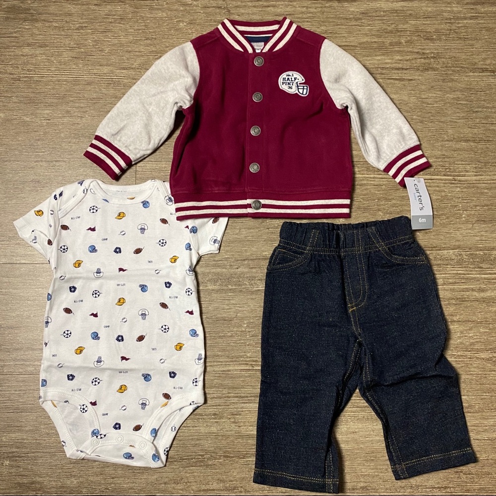 Carter’s Baby Boy’s 3 Piece Sport Cardigan Set